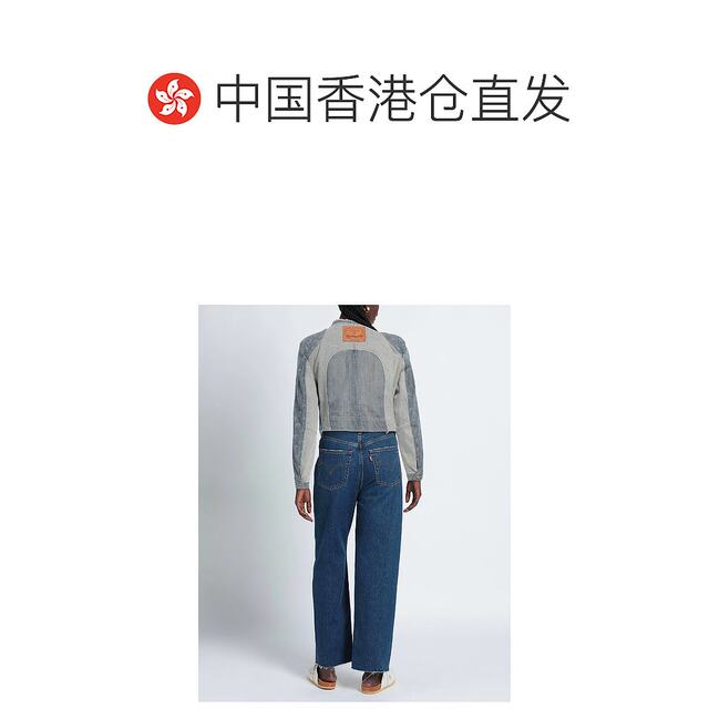 1 hour refundable Hong Kong direct mail trendy luxury Marine Serre women's denim jacket blue blue comfortable