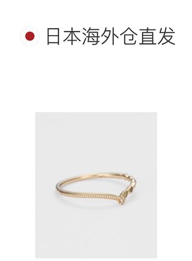 1h可退 日本直邮agete 阿卡朵 K10金钻石V字形戒指女士 102421111