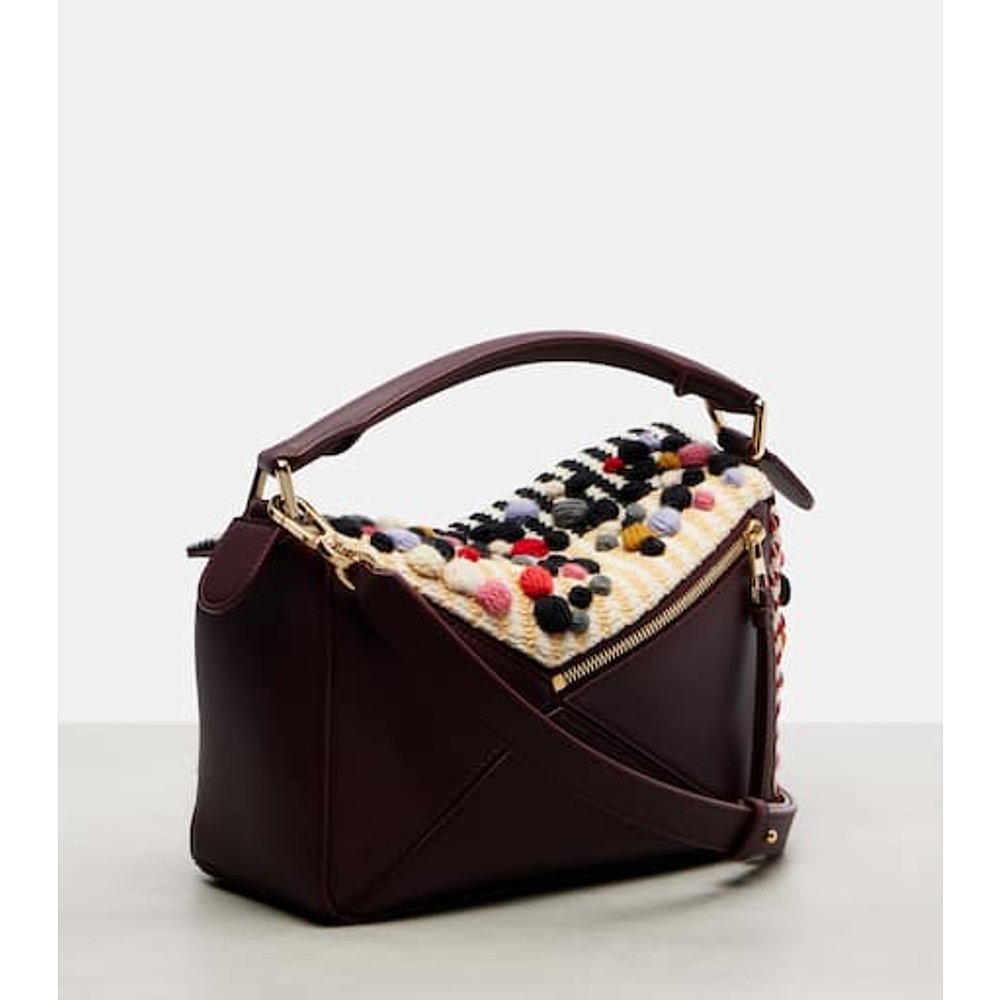 1h可退 香港直邮潮奢 LOEWE 罗意威 女士 x Albers Puzzle 小号皮 - 图2