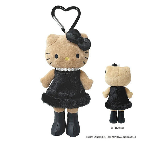 日本直邮正版Sanrio三丽鸥长腿Hello kitty贵妇黑皮天使圣诞挂件 - 图0
