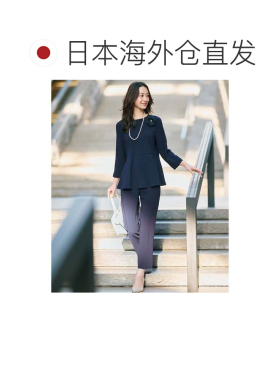 日本直邮23区 闪亮粗花呢胸花 藏青色系