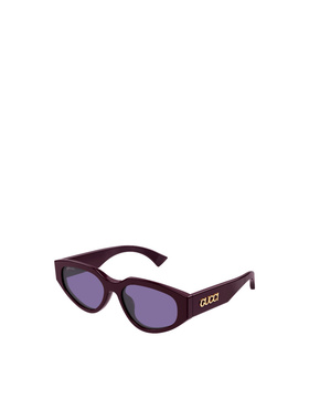 1h可退 GUCCI 女士眼镜 GG1845SA004 AW2025 红色 几何框太阳镜