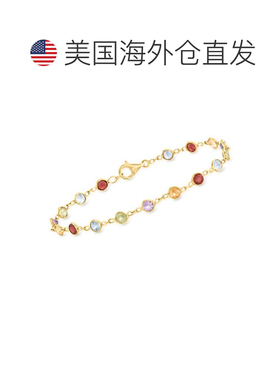 自营Ross-Simons 4.30- Multi-Gemstone Bracelet in 14kt Gold O