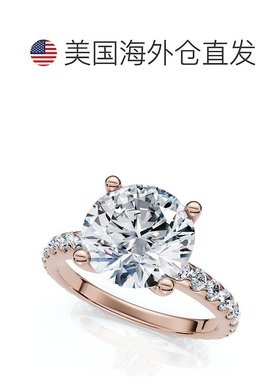 自营 pompeii3Certified 3.40Ct Round Cut Diamond Engagement R