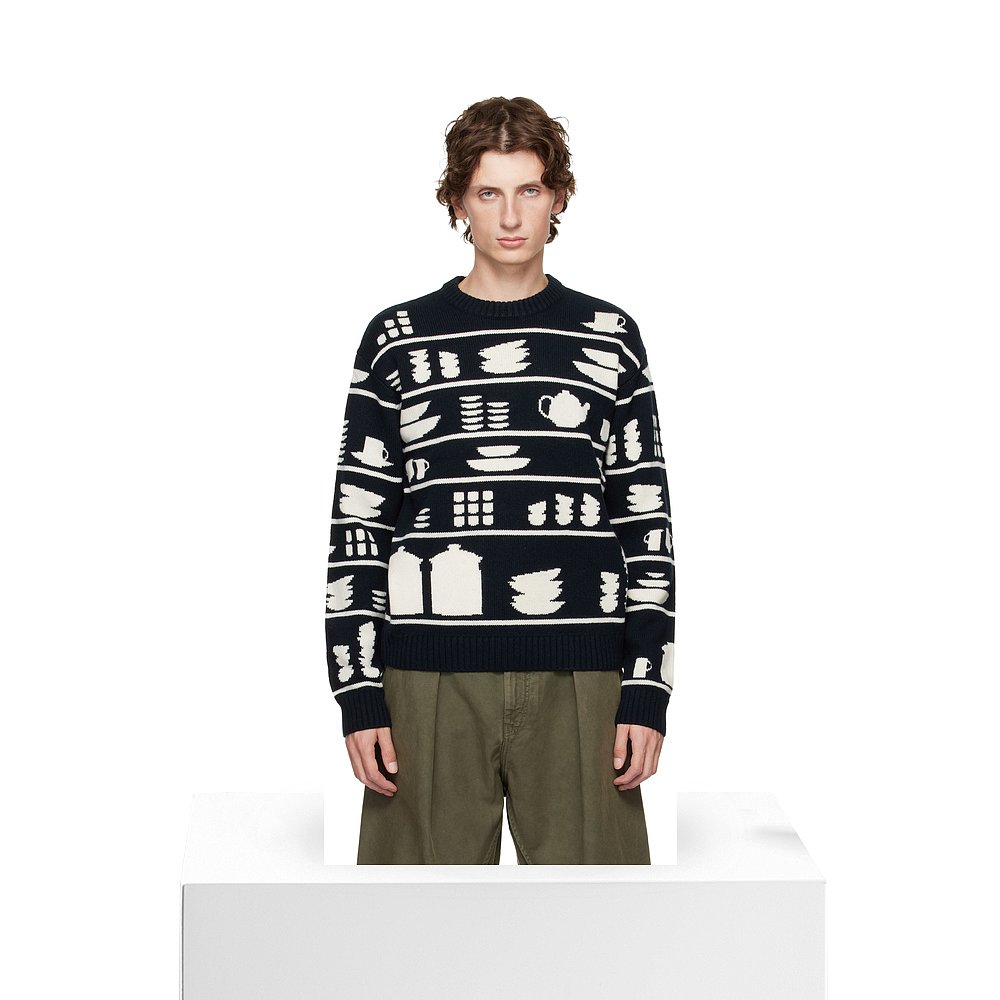 1h可退 香港直邮J.W. Anderson 男士 黑色 & 白色 Crockery Jacqu - 图3