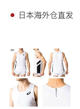 日本直邮ASICS 男式MS 跑步衬衫跑步上衣田径服无袖衬衫 asics 20