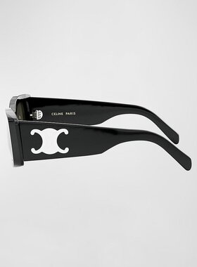 美国直邮Celine|Triomphe 醋酸纤维矩形太阳镜