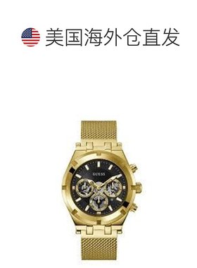 自营Guess Stainless Steel Dress Men's Watch - gold 美国奥莱