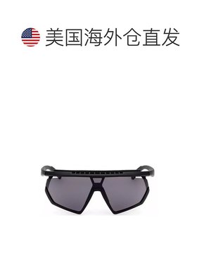 自营 adidas阿迪达斯SP0029-H盾牌太阳镜-黑色-深灰色 美国奥莱直