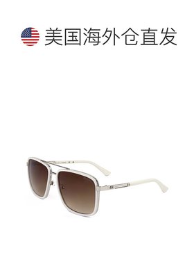 自营Guess Men's Factory 61mm Sunglasses - white 美国奥莱直发