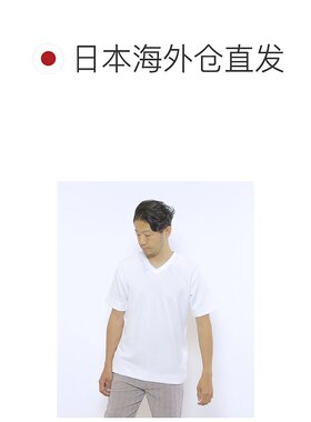 1h可退 日本直邮MEN'S MELROSE男士V领条纹针织T恤 A0441UTS512