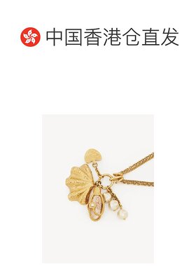 1h可退 香港直邮潮奢 Chloe 蔻依 女士 金色 The Shells Scarf 项