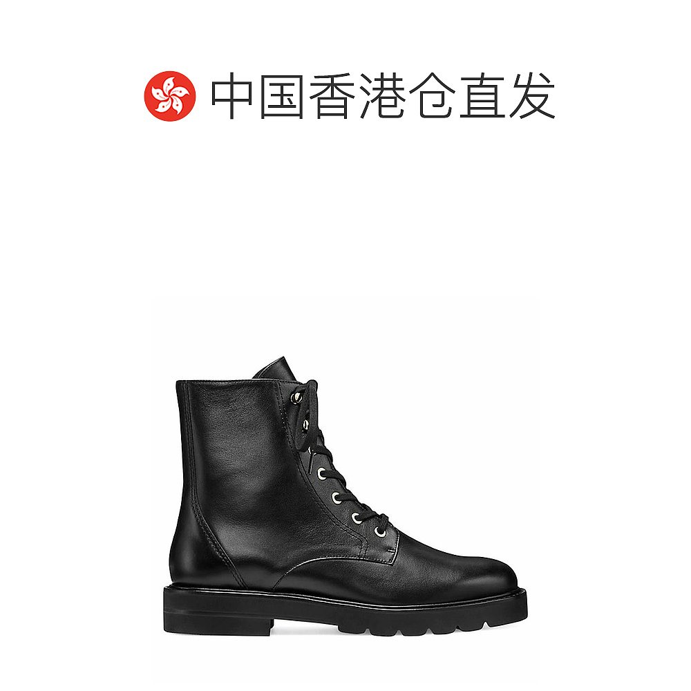 香港直邮STUARTWEITZMAN 女士黑色皮革马丁靴 MILALIFTBOOTIES040