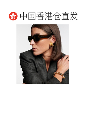 香港直邮Saint Laurent 圣罗兰 女士 SL 徽标矩形太阳眼镜