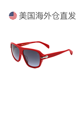 自营Rag & Bone Unisex 57 mm Red Sunglasses - red 美国奥莱直