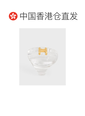 香港直邮CELINE 女士戒指 461CP6BPL35OR AW2024 白色 徽标戒指