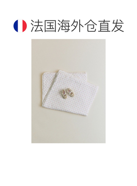 欧洲直邮自营Sezane Inaya婴儿白色/多色印花花朵有机棉绗缝毯