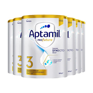 Aptamil爱他美升级版白金婴幼儿奶粉3段1-3岁助力眼脑发育900g*6