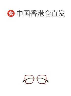 香港直邮GUCCI 女士眼镜 GG1850O004 SS2025 古驰 红色几何平光镜