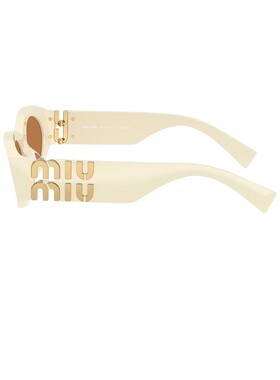 潮奢 Miu Miu 缪缪 女士 椭圆形太阳眼镜 8056262510360