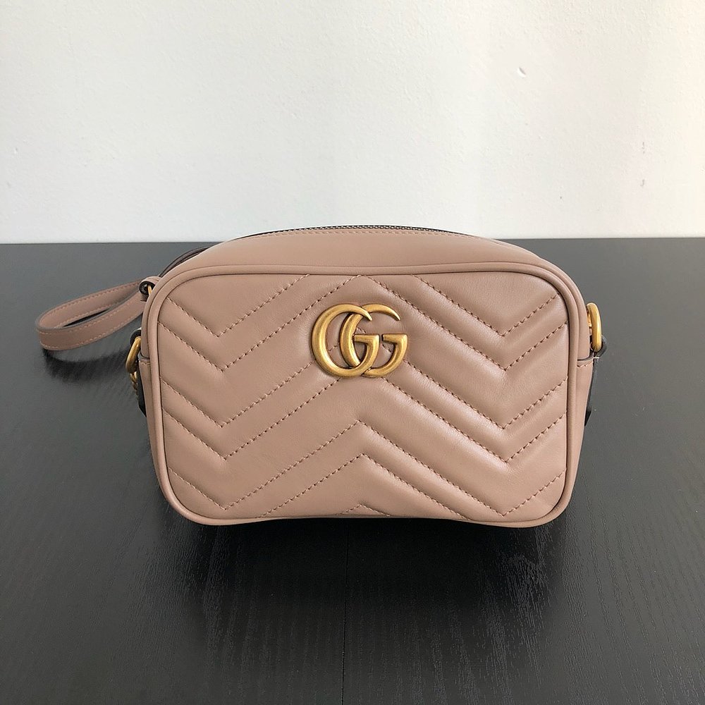 Gucci 古驰 女士 GG Marmont系列绗缝迷你手袋 448065DTD1T - 图2