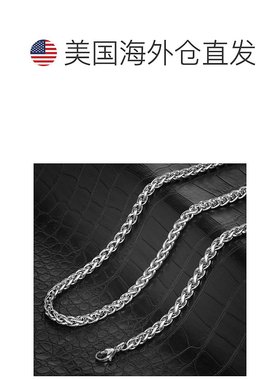 自营Crucible Los Angeles 抛光不锈钢 6 毫米 Spiga 小麦链 - 18