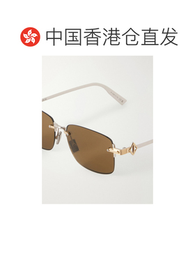香港直邮潮奢 DIOR 迪奥 男士 方形框镀银太阳眼镜 DM40163U33E