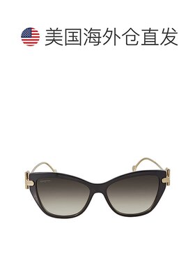 自营salvatore ferragamoFerragamo Black Cat Eye Ladies Sungla