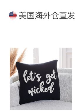 自营 safaviehWicked 枕头 - 黑色/自然色 美国奥莱直发