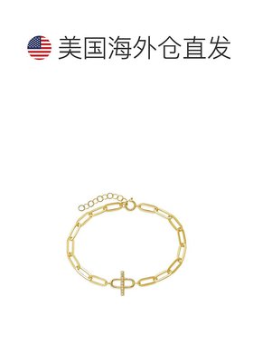 自营 sterling forever纯银密钉条和链环手链 - 金 美国奥莱直发