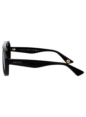 GUCCI 女士眼镜 GG1615S001 CO 黑色 几何框太阳镜