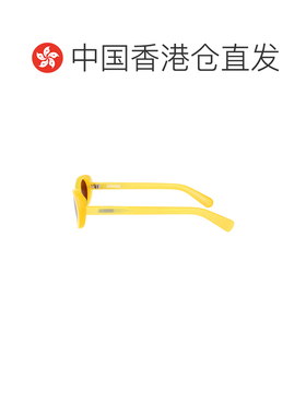 1h可退 香港直邮Jacquemus 女士 BANANA/ SILVER/ 酒红色醋纤太阳