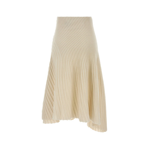 1h可退 香港直邮Alaia 松紧腰半身裙 AA9J2481K163Ca字裙 - 图0