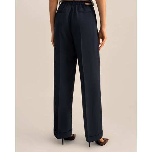 自营lilysilkTimeless Pleated Wide-Leg Dense Silk Trousers - - 图3