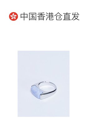 1h可退 香港直邮潮奢 Topshop 女士 Raquel 不锈钢蓝色晶石镶嵌戒