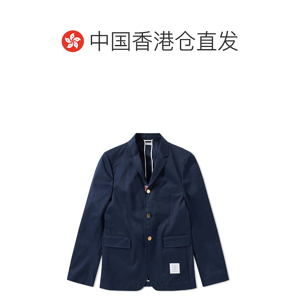 香港直邮THOM BROWNE 男士海军蓝色西装外套 MJU426A-01443-415 - 图1