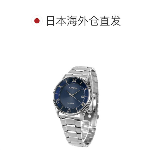日本直邮西铁城薄型电波太阳能男士手表名牌AS1060-54L CITIZEN深 - 图1