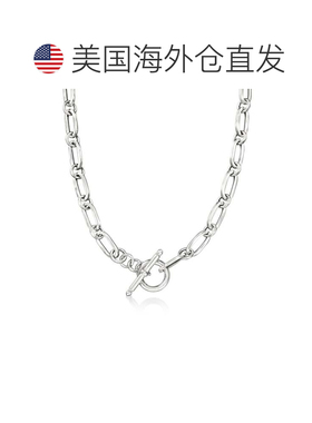 自营 Ross-Simons 意大利纯银回形针链扣链节项链 16 英寸 美国奥