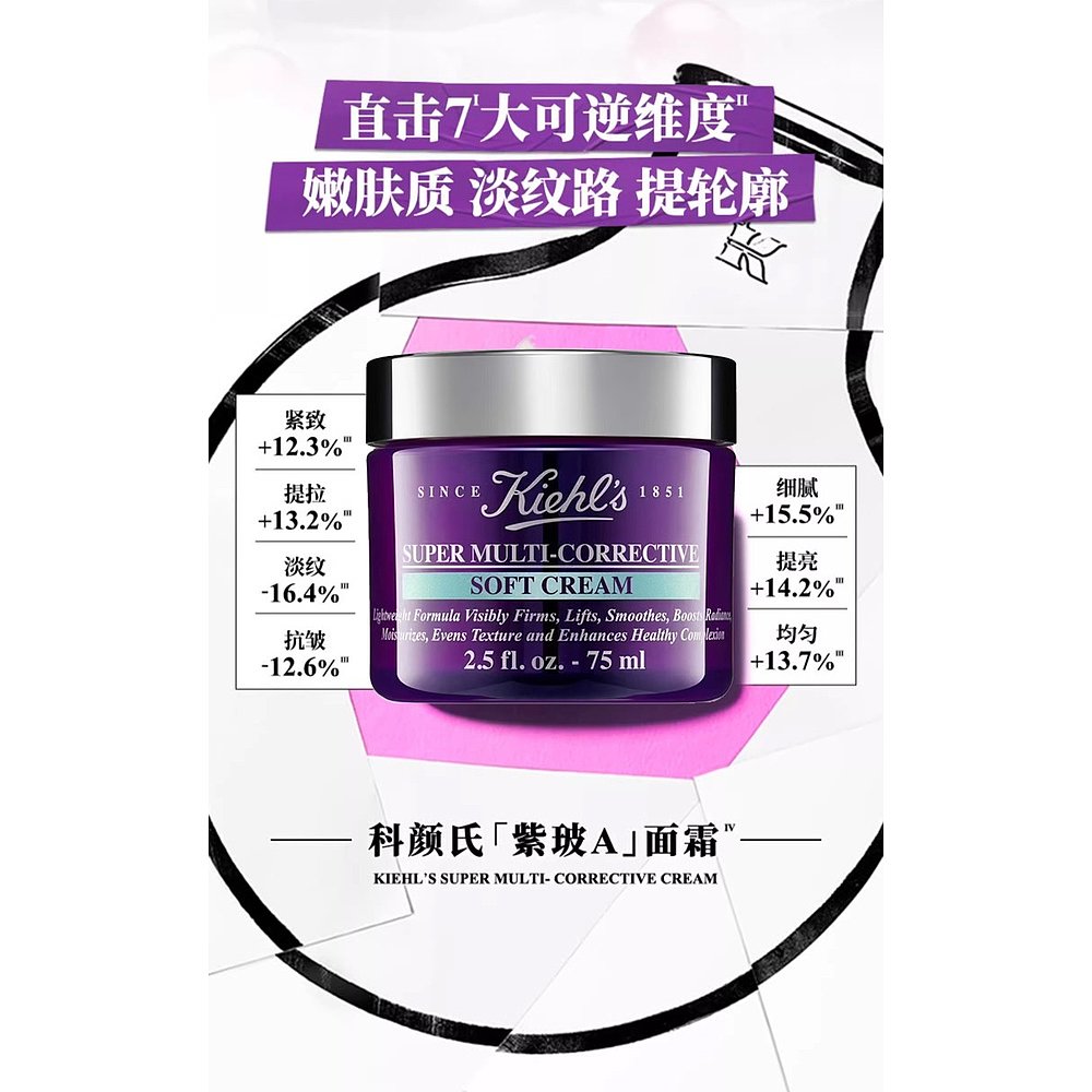 Kiehl\'s科颜氏油皮抗老全新乳霜 75ml 抗皱紧致保湿 - 图1