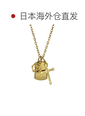 日本直邮POLICE 男士项链TRIPLELOCK十字架六边形GN0085401金色配
