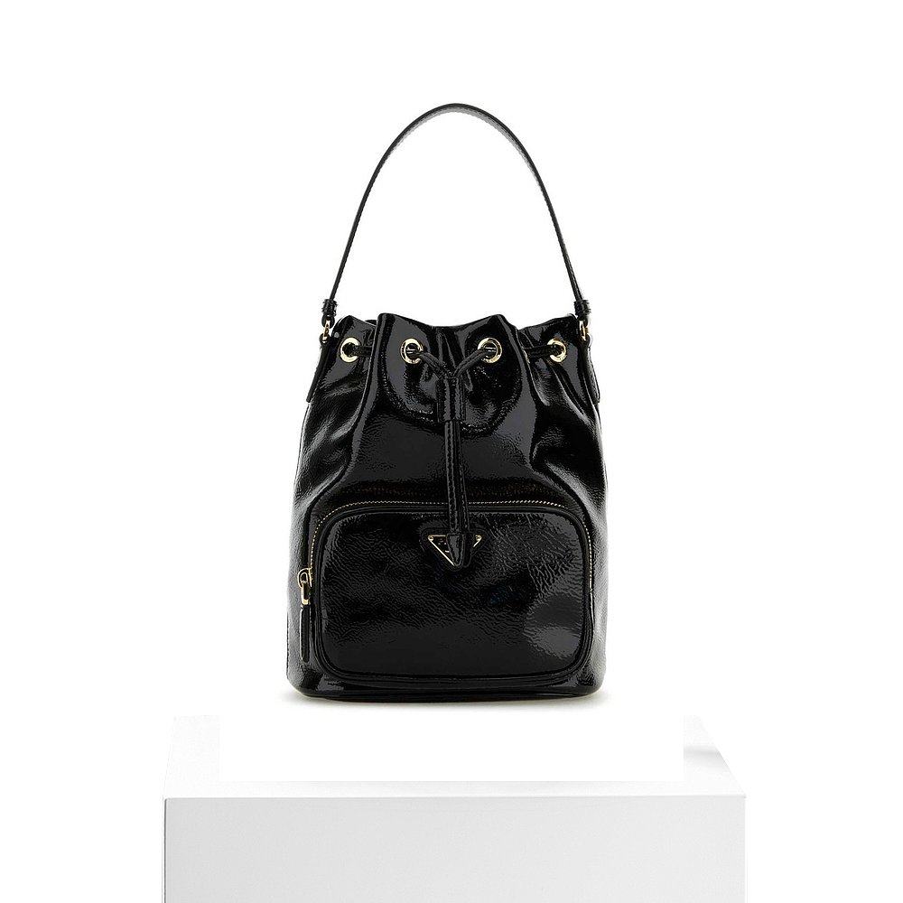 1小时内可退 香港直邮Prada 普拉达 女士 Duet Logo 饰牌水桶包 1,淘宝优惠券,粉丝福利购,淘宝优惠卷