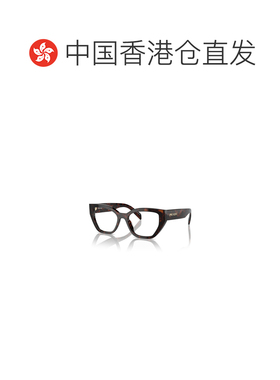 香港直邮PRADA 女士眼镜 PRA16V17N1O1 SS2026 咖啡色 徽标平光镜