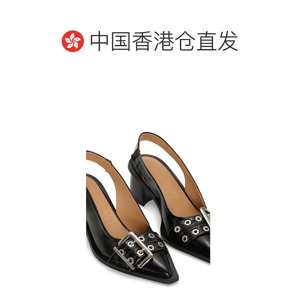 香港直邮潮奢 GANNI甘尼女士黑色凉鞋 S2331-图1