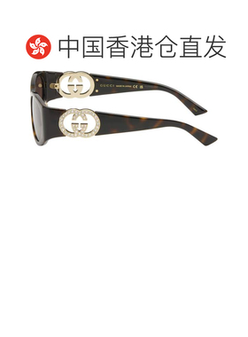 香港直邮Gucci 古驰 女士 棕色 Hailey 太阳镜 GG2123SA004HAVANA