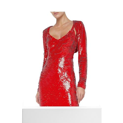 自营 L'AGENCE罗科亮片Shrug-红色性感 美国直发奥莱 - 图3