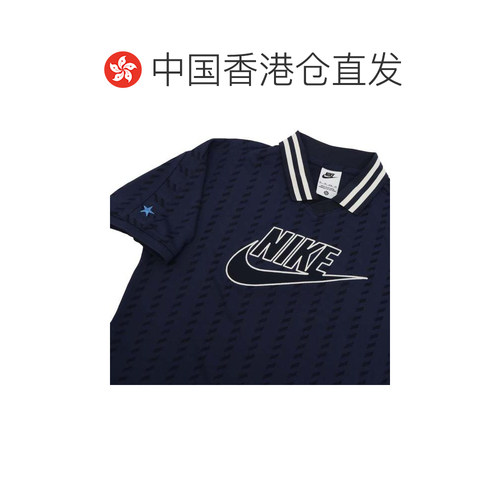 自营 Nike 儿童短袖Polo衫 YTH NSW CLN JERSEY S/S 海军蓝 - 图1