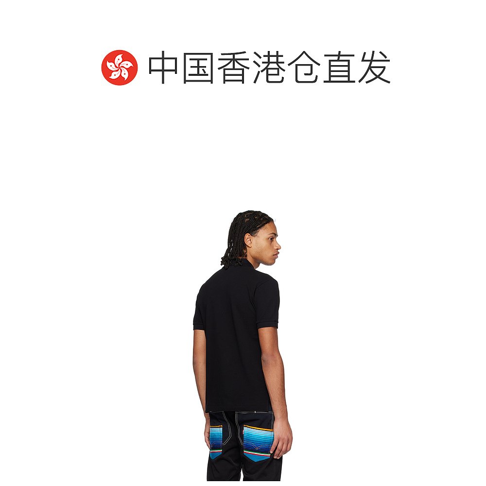 香港直邮潮奢 Comme Des Garcons Play 男士黑色 Heart Polo 衫 - 图1