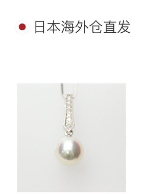 日本直邮Ubudama 吊坠Akoya Pearl9.1毫米白金钻石UBUDAMA