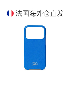 自营欧洲直邮GUCCI古驰 女士亮蓝色皮革iPhone 17 Pro手机壳