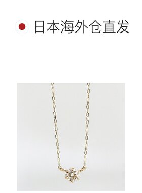 1h可退 日本直邮cui-cui 0.1ct 香槟钻石单石项链 K10YG 781524